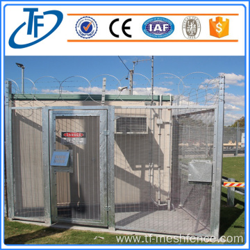 Anti-climb, powder-coated mesh fence & gate